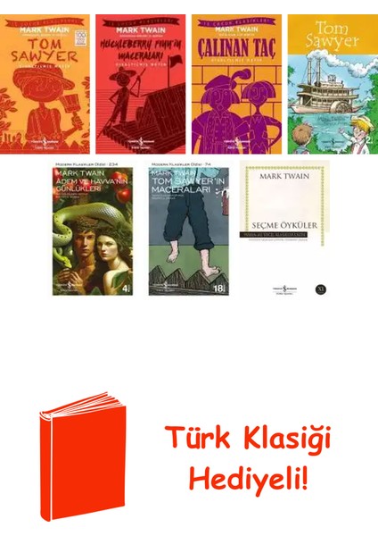 Mark Twain 7 Kitap Seti + Türk Klasiği Hediye