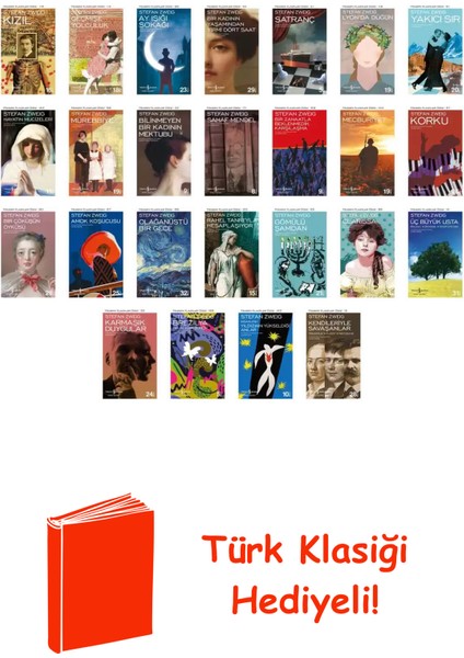 Stefan Zweig 25 Kitap Seti + Türk Klasiği Hediye