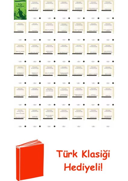 William Shakespeare 42 Kitap Seti + Türk Klasiği Hediye