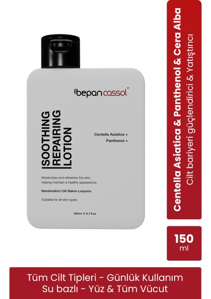 Cilt Bakım Losyonu 150 ml - Cica Centella Su Bazlı, Nemlendirici, Yatıştırıcı Bariyer Losyon