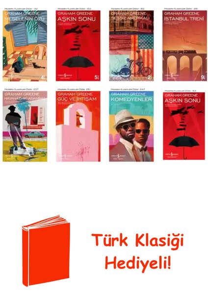 Graham Greene 8 Kitap Seti + Türk Klasiği Hediye