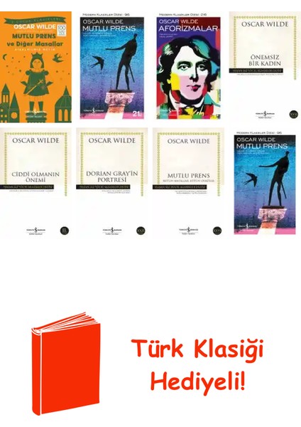 Oscar Wilde 8 Kitap Seti + Türk Klasiği Hediye