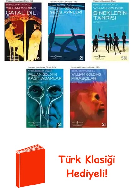 William Golding 5 Kitap Seti + Türk Klasiği Hediye