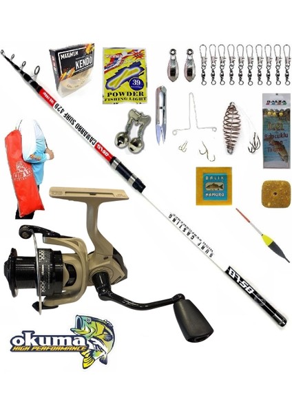 Okuma Outrax 6000 420CM 100-200GR Oslo Camarro Surf Profesyonel Sazan Kıyı Olta Takımı Seti