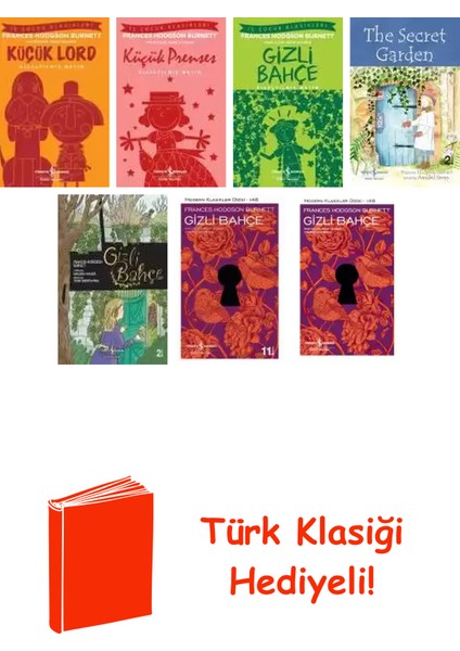 Frances Hodgson Burnett 7 Kitap Seti + Türk Klasiği Hediye