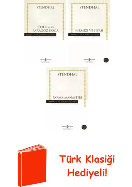 Stendhal 3 Kitap Seti + Türk Klasiği Hediye