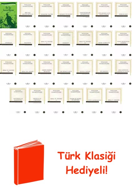 William Shakespeare 27 Kitap Seti + Türk Klasiği Hediye