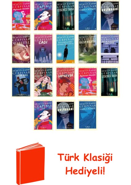Hüseyin Rahmi Gürpınar 18 Kitap Seti + Türk Klasiği Hediye