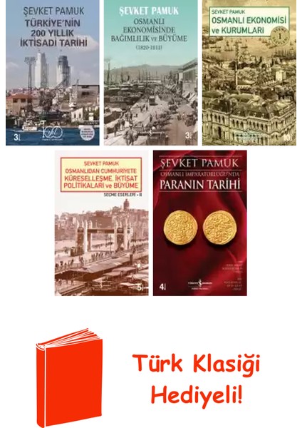 Şevket Pamuk 5 Kitap Seti + Türk Klasiği Hediye