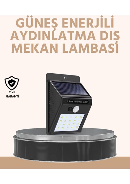 Enerji Tasarruflu ve Otomatik Sensörlü LED Güneş Işığı – Dış Mekan Uyumlu