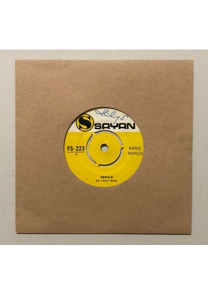Barış Manço Derule - Küçük Bir Gece Müziği 45 Lik Plak (Orjinal 1970 Dönem Baskı Plak)