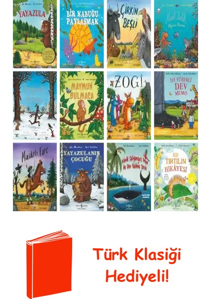 Julia Donaldson 12 Kitap Seti + Türk Klasiği Hediye