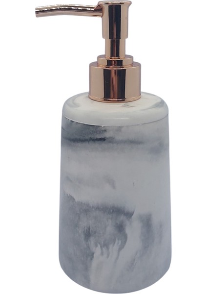 4 Lü Taş Banyo Seti Beyaz - Gri Mermer Desenli 4'lü Sabunluk Seti 18 cm fiyatları