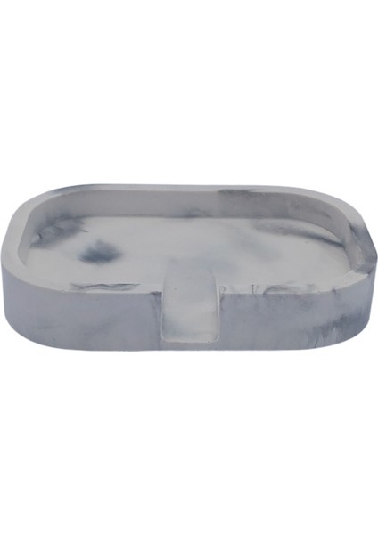 4 Lü Taş Banyo Seti Beyaz - Gri Mermer Desenli 4'lü Sabunluk Seti 18 cm fırsatları