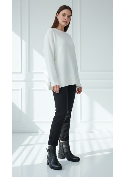 Mammimia Kadın Alçak Kalın Topuklu Klasik Tarz Ortopedik Hakiki Deri Bot M26/KB1670 fiyatları