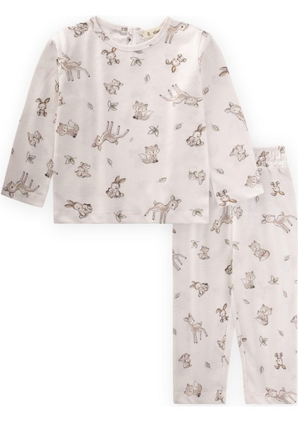 Pijama Takım 1-5 Yaş Ekru