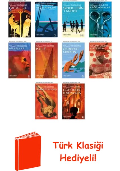 William Golding 10 Kitap Seti + Türk Klasiği Hediye