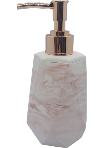 4 Lü Taş Banyo Seti Beyaz - Kahverengi Mermer Desenli 4'lü Sabunluk Seti fiyatları