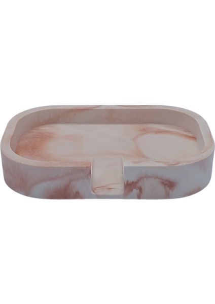 4 Lü Taş Banyo Seti Beyaz - Kahverengi Mermer Desenli 4'lü Sabunluk Seti indirimleri