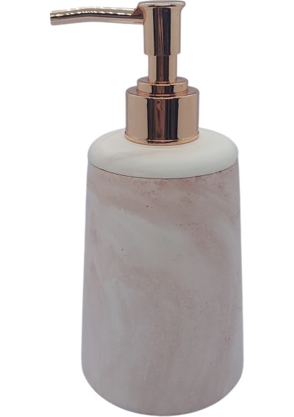 4 Lü Taş Banyo Seti Beyaz - Kahverengi Mermer Desenli 4'lü Sabunluk Seti 18 cm fiyatları