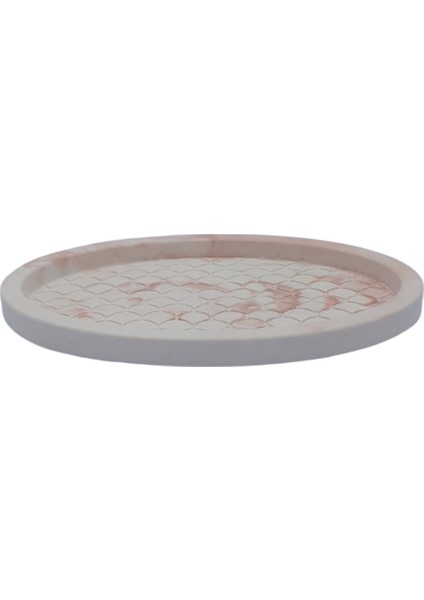 4 Lü Taş Banyo Seti Beyaz - Kahverengi Mermer Desenli 4'lü Sabunluk Seti 18 cm modelleri