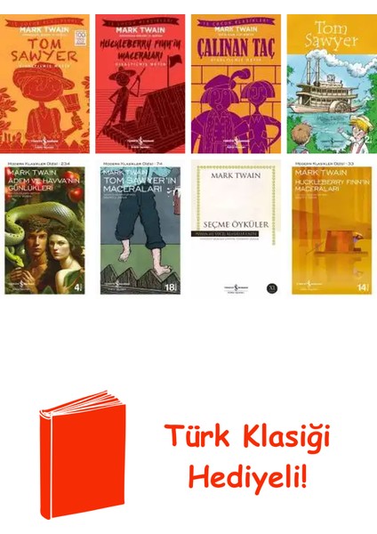 Mark Twain 8 Kitap Seti + Türk Klasiği Hediye