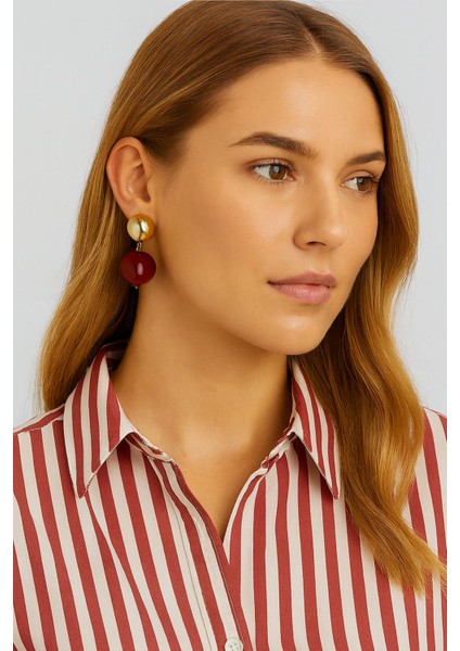 Carmen Top Boncuk Sallantılı Küpe