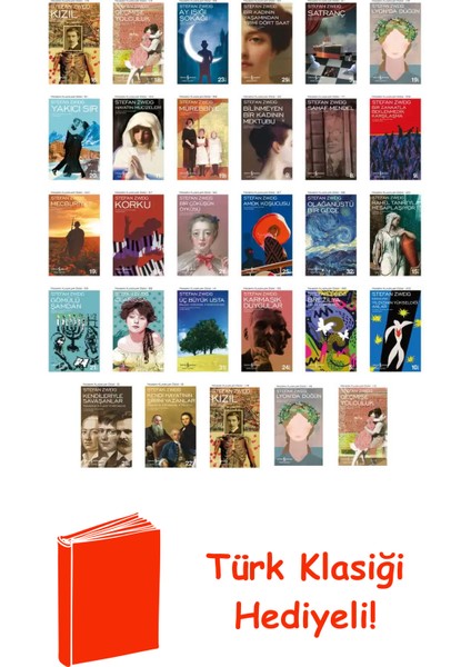 Stefan Zweig 29 Kitap Seti + Türk Klasiği Hediye