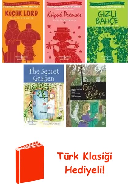 Frances Hodgson Burnett 5 Kitap Seti + Türk Klasiği Hediye