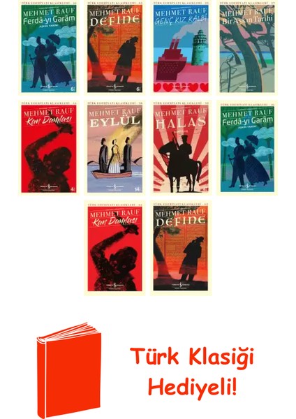Mehmet Rauf 10 Kitap Seti + Türk Klasiği Hediye