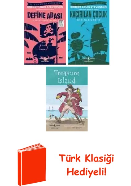 Robert Louis Stevenson 3 Kitap Seti + Türk Klasiği Hediye