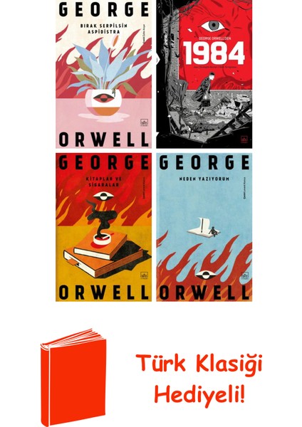 George Orwell 4 Kitap Seti + Türk Klasiği Hediye