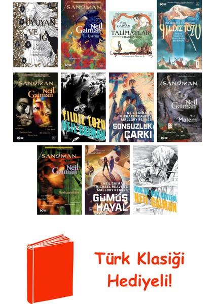 Neil Gaiman 11 Kitap Seti + Türk Klasiği Hediye