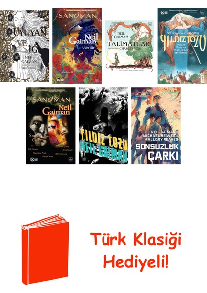 Neil Gaiman 7 Kitap Seti + Türk Klasiği Hediye