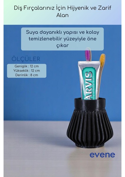 Diş Fırçalığı Diş Fırçalık Diş Fırçası Standı Diş Fırçası Tutucu Siyah Renk Model 83 modelleri