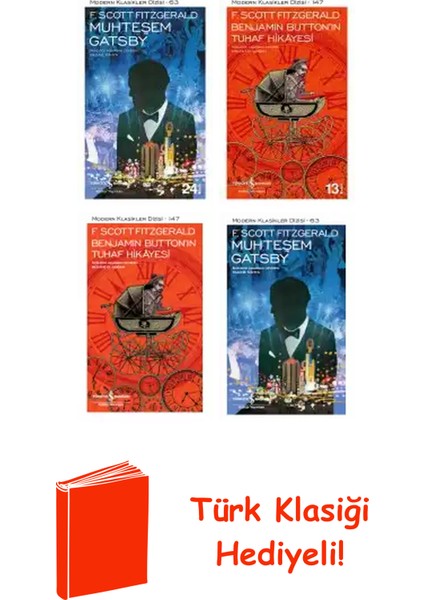 Francis Scott Fitzgerald 4 Kitap Seti + Türk Klasiği Hediye