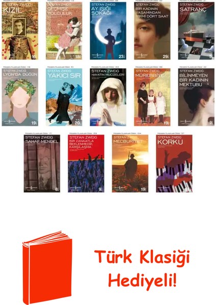 Stefan Zweig 14 Kitap Seti + Türk Klasiği Hediye