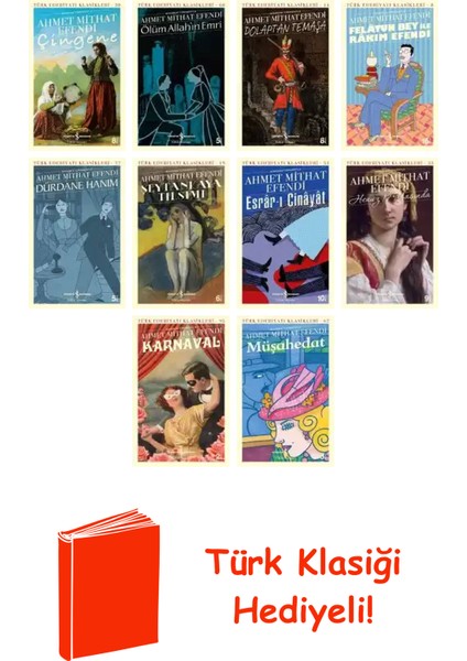 Ahmet Mithat Efendi 10 Kitap Seti + Türk Klasiği Hediye