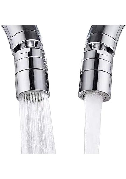 Çift Fonksiyonlu ve 360 Derece Dönebilen Başlıklı Musluk Başlığı, Su Tasarruflu Musluk Havalandırıcı, Elek Püskürtmeli Regülatör, Mutfak/banyo Için Uygun, 2 (M24 ve F22) Adaptör Dahil fiyatları