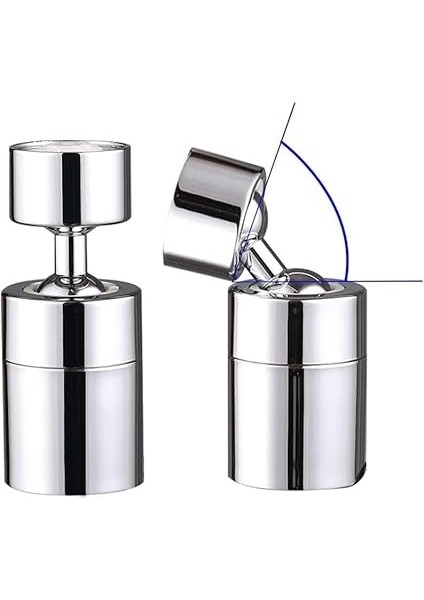 Çift Fonksiyonlu ve 360 Derece Dönebilen Başlıklı Musluk Başlığı, Su Tasarruflu Musluk Havalandırıcı, Elek Püskürtmeli Regülatör, Mutfak/banyo Için Uygun, 2 (M24 ve F22) Adaptör Dahil modelleri