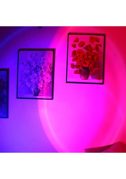 Gün Batımı Lambası, LED Işık Gece Işıkları Projektör, 16 Renk Gün Batımı Lambası Güneş Işığı Projeksiyon Lambası, Yatak Odası Dekoru Için Gün Batımı Işığı, Parti, Tiktok Live, Oda Dekoru fiyatları