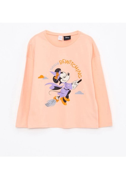 Lcw Kids Mercan Bisiklet Yaka Minnie Mouse Baskılı Uzun Kollu Kız Çocuk Pijama Takımı fiyatları