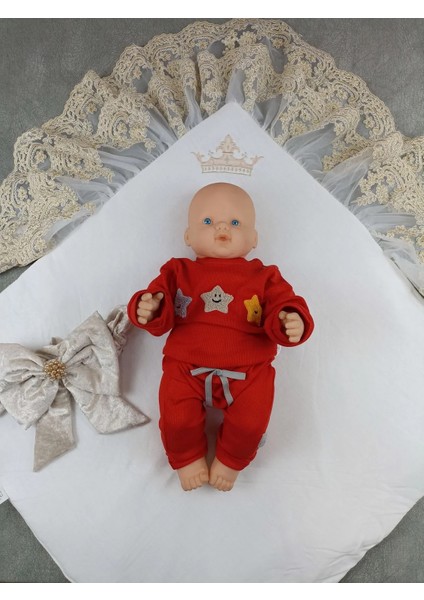 Yenidoğan Saray Kadife Taç Nakışlı Inci Fiyonklu Çift Dantel Duvak Trilüks Kundak Bebek Battaniyesi Vizon-Gold fırsatları