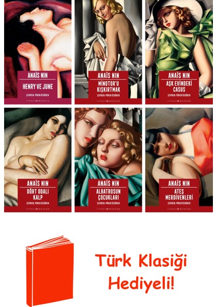 Anais Nin 6 Kitap Seti + Türk Klasiği Hediye