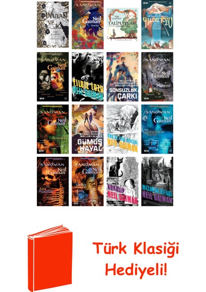 Neil Gaiman 16 Kitap Seti + Türk Klasiği Hediye