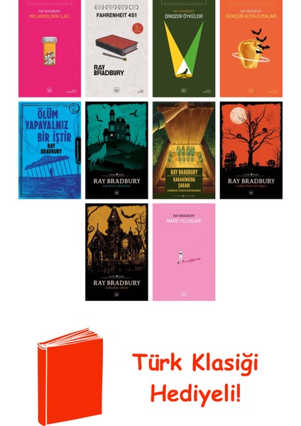 Ray Bradbury 10 Kitap Seti + Türk Klasiği Hediye