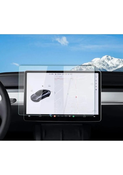 Tesla Model Y Uyumlu 15 " Multimedya Navigasyon 9h Nano Ekran Koruyucu