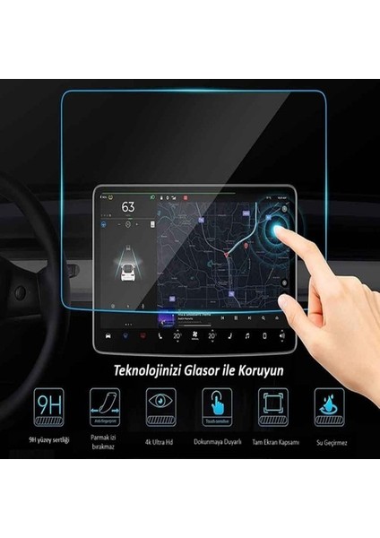 Tesla Model Y Uyumlu 15 " Multimedya Navigasyon 9h Nano Ekran Koruyucu fiyatları
