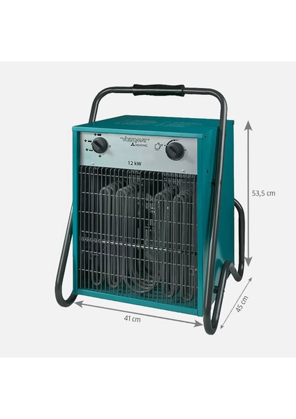 Ipx4 12000W Termostatlı Şantiye Isıtıcısı