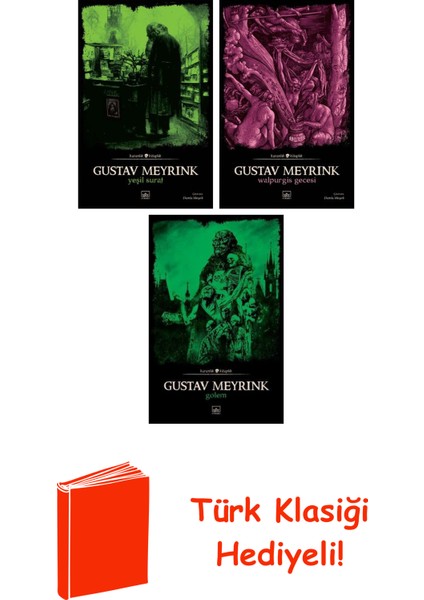 Gustav Meyrink 3 Kitap Seti + Türk Klasiği Hediye